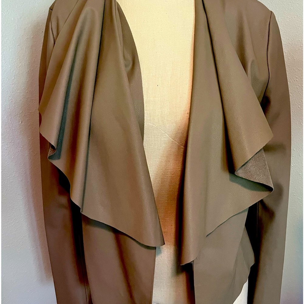 Zara pleather grey jacket